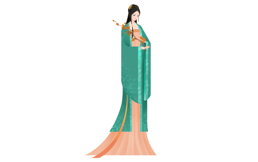 中国风-人物贴纸-古风美女