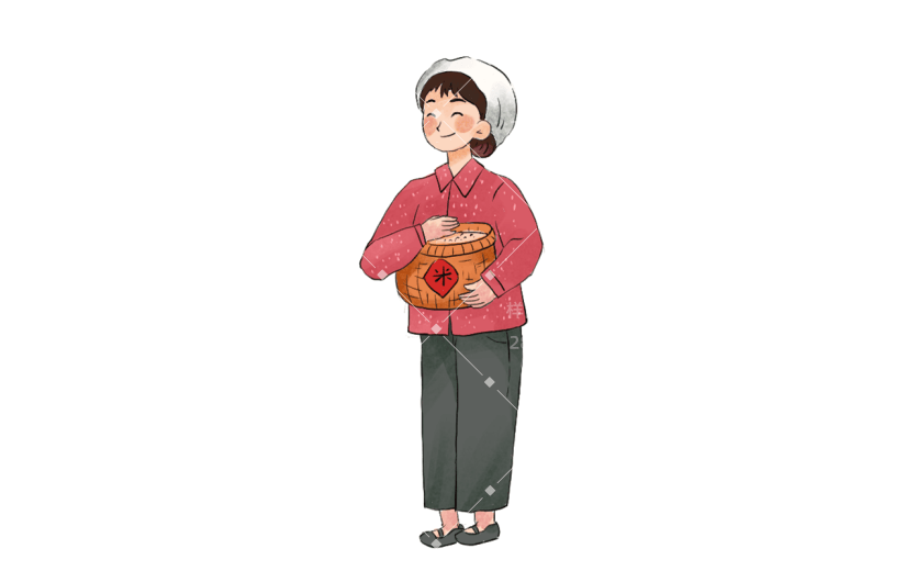 卡通感劳动节女人元素贴纸