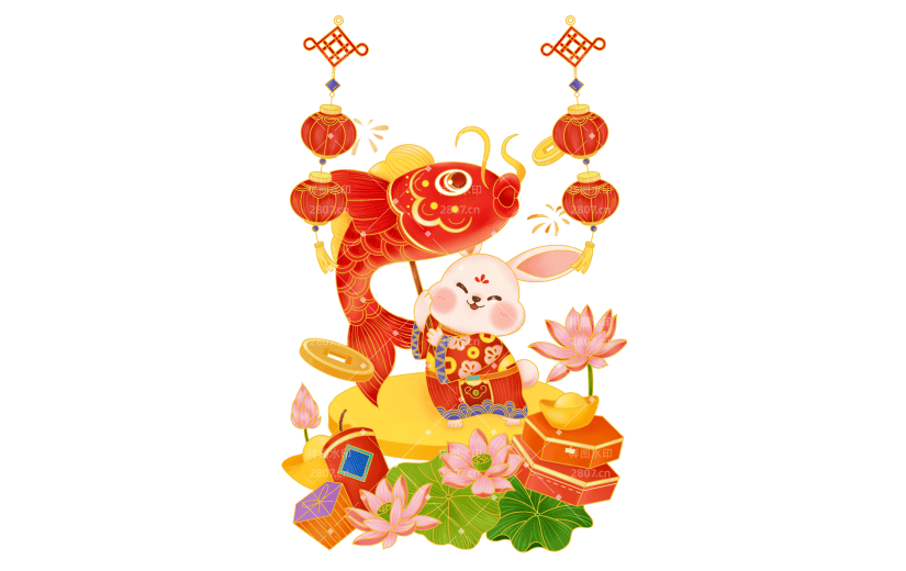 2023年兔年-插画大贴纸