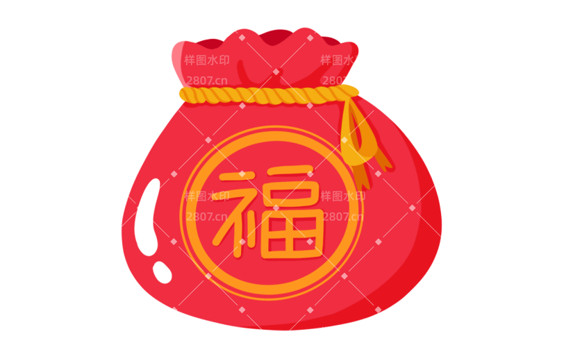牛年新春主题元素插画