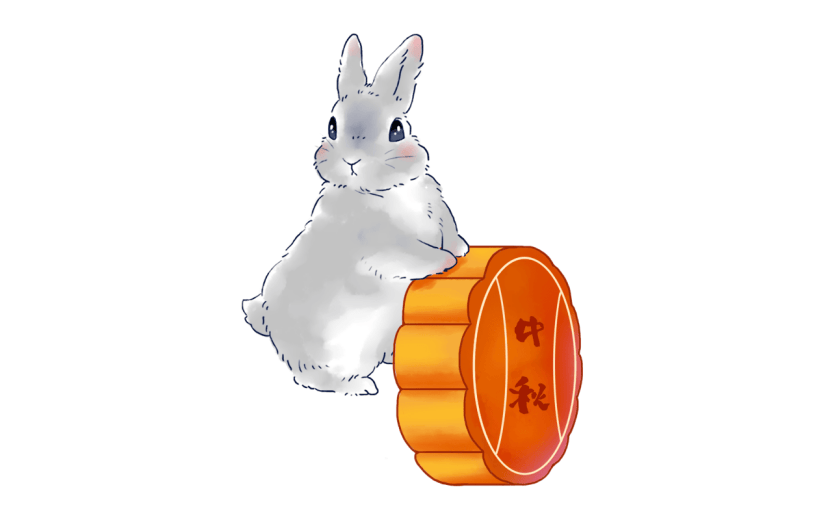 卡通感中秋节月饼元素贴纸