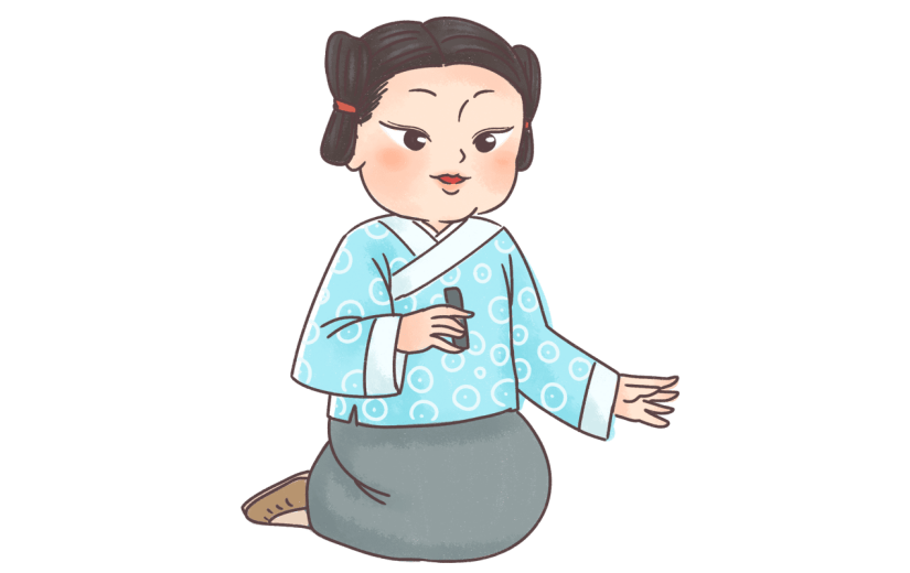 中国风-人物贴纸-女孩