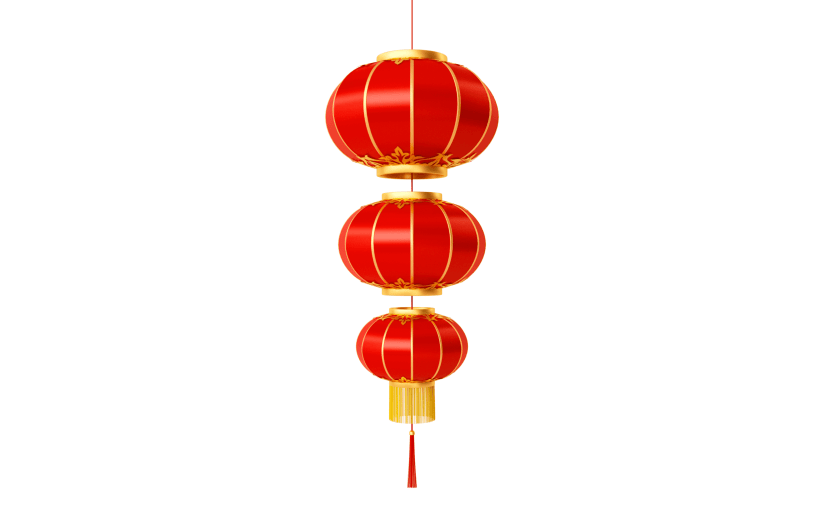 喜庆红色元宵节灯笼元素