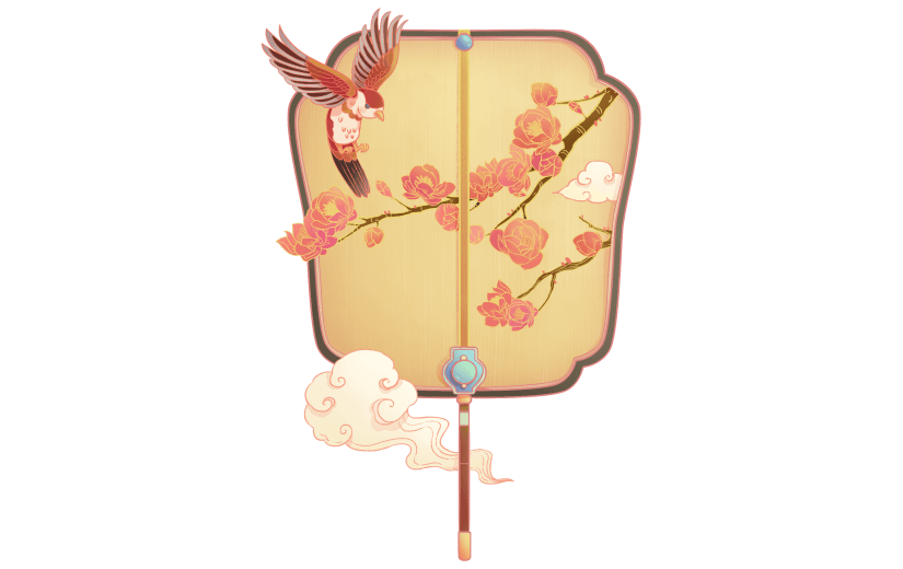 中国风贴纸-古风扇子