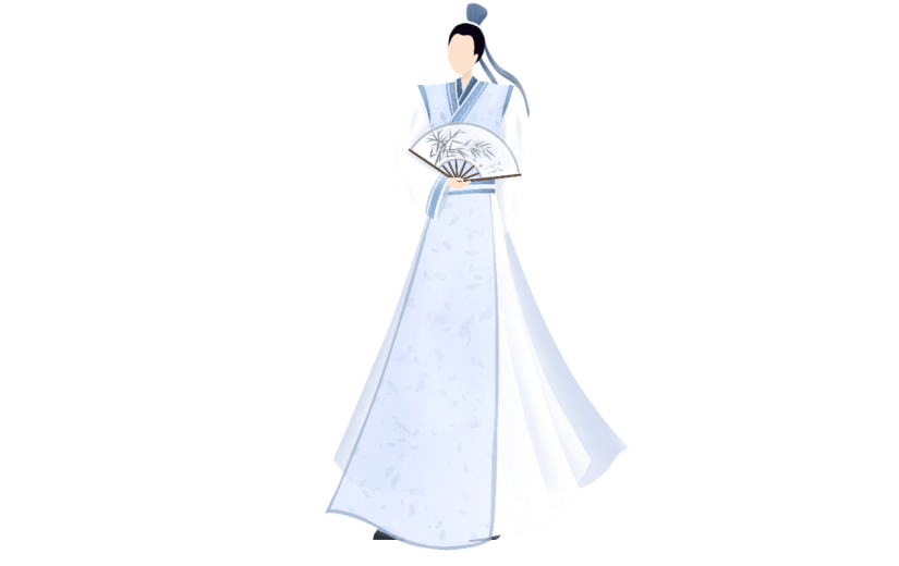 手绘-古风人物插画贴纸7