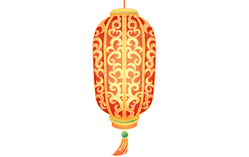 手绘-中国风常见元素贴纸-灯笼