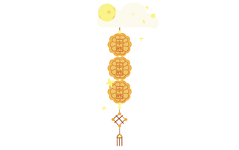 【微商】中秋节营销贴纸手绘