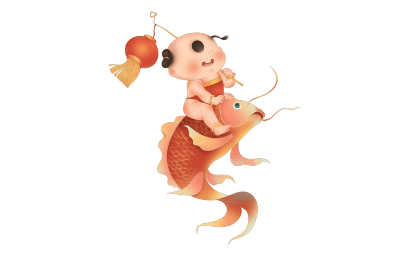 春节-中国风儿童人物插画-福娃