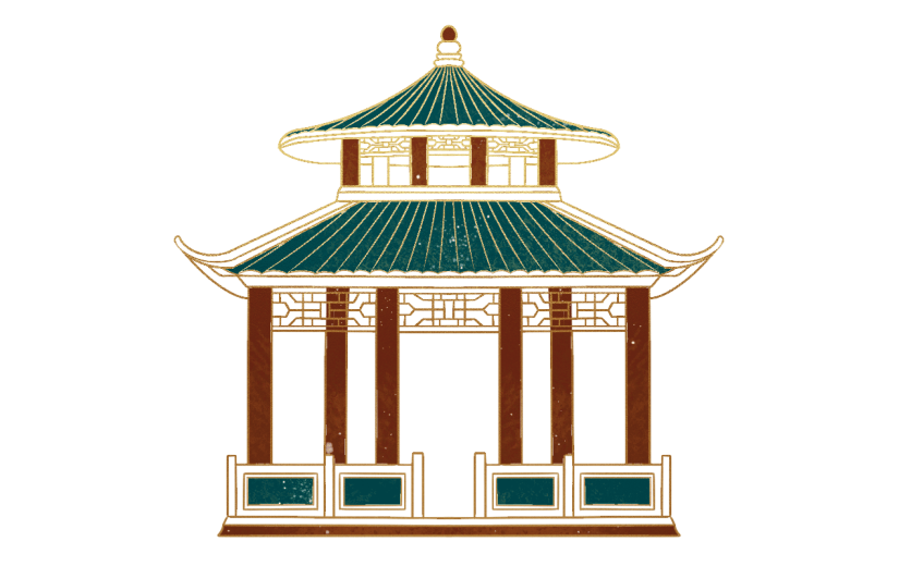 手绘-新中式建筑元素