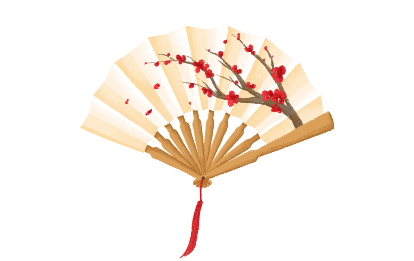 油画棒-扇子元素