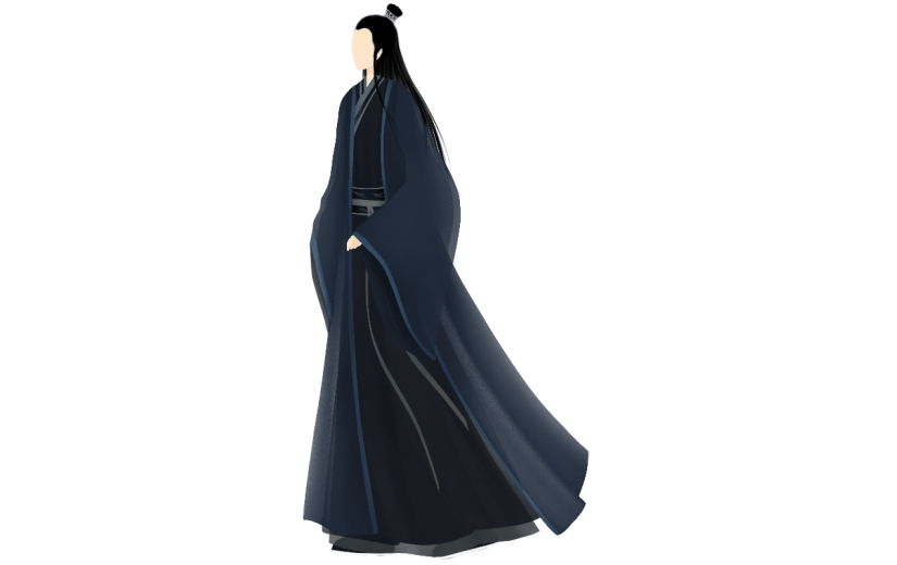 手绘-古风人物插画贴纸9