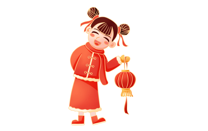 中国风春节女性元素贴纸