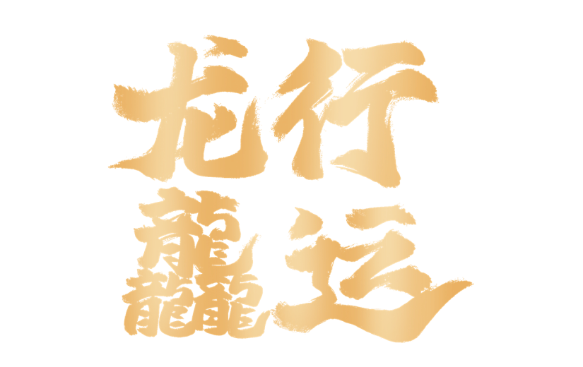 春节热点龘龙年谐音梗大字贴纸