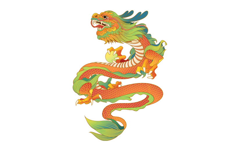 春节新年新春龙年中式中国风龙动物元素素材