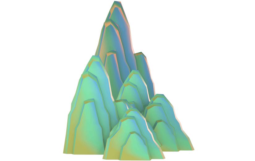 3D国潮-山峰渐变9