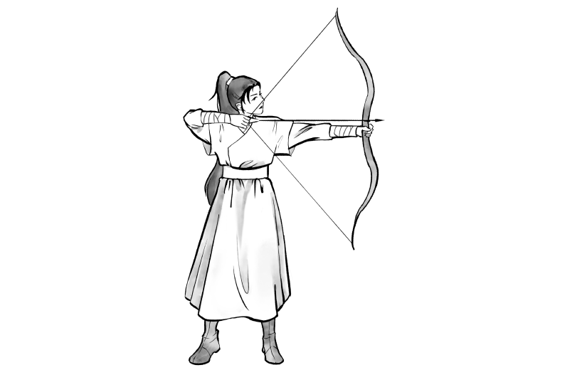 中国风-水墨武侠人物插画贴纸3