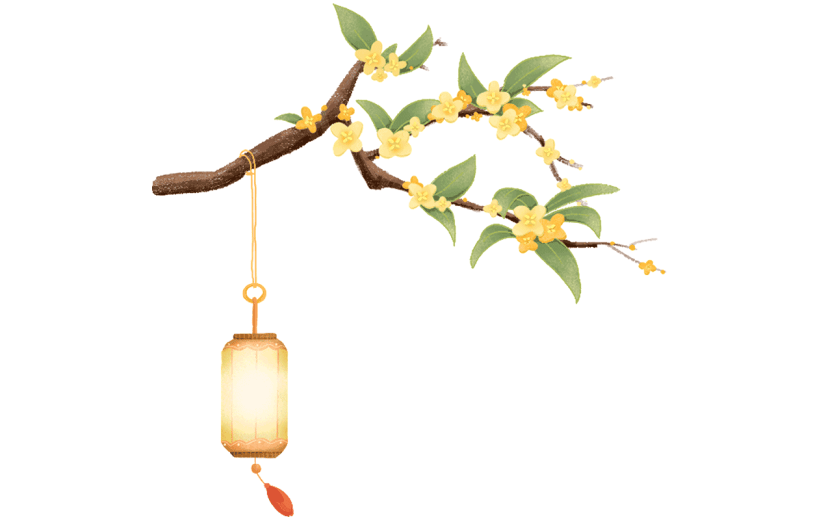中秋节中国风灯笼元素