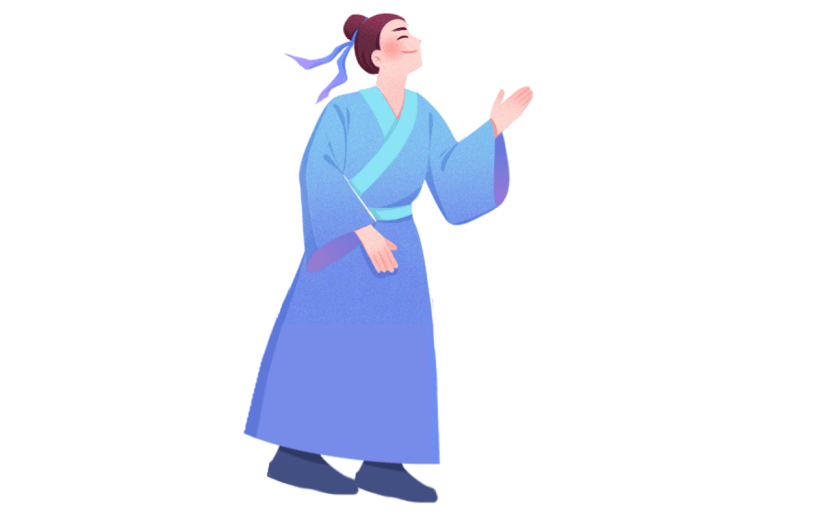 手绘-七夕人物元素-牛郎