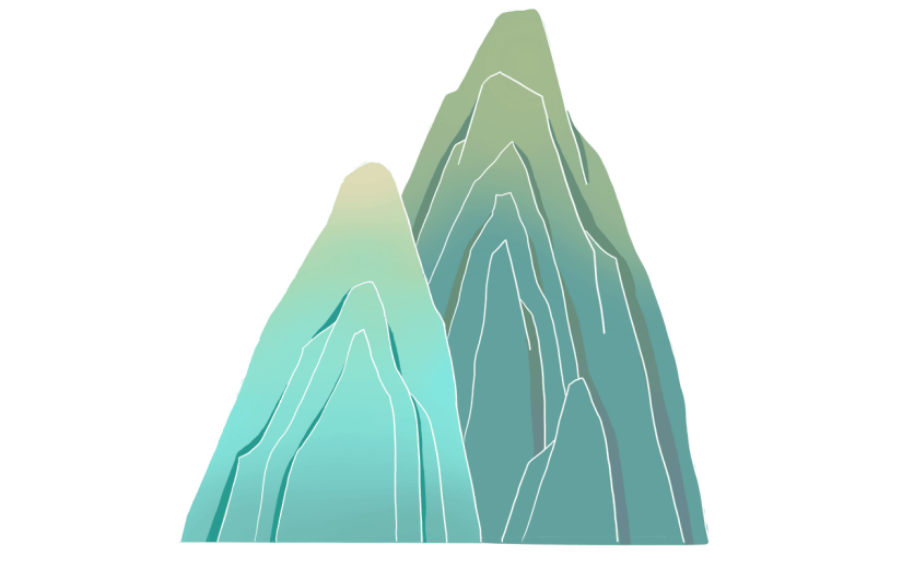 手绘青山重阳节元素