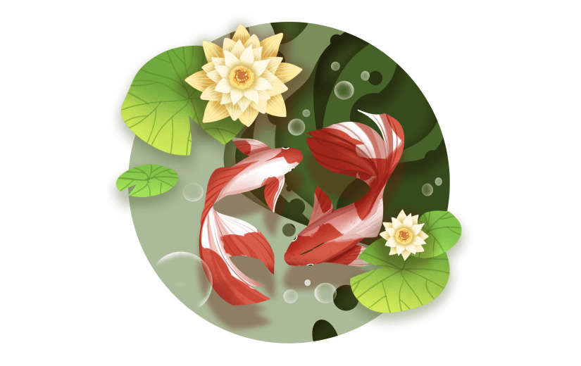 中国风-锦鲤元素