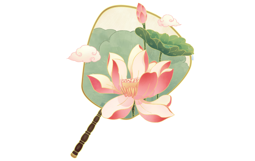 中国风贴纸-古风扇子