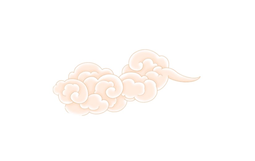 卡通感春节云朵元素贴纸