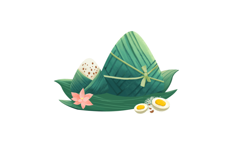 卡通感端午节粽子元素贴纸
