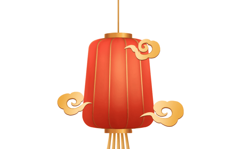 中国风中式立体质感灯笼元素素材