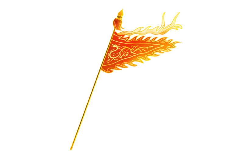手绘-中国风装饰贴纸-旗子