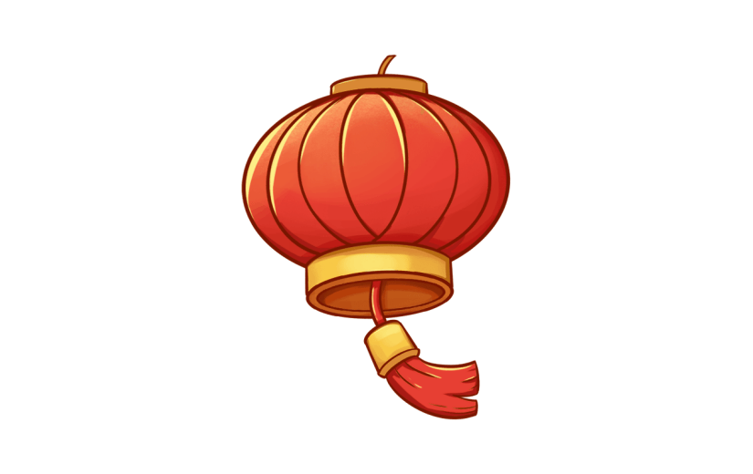 卡通感金融灯笼元素