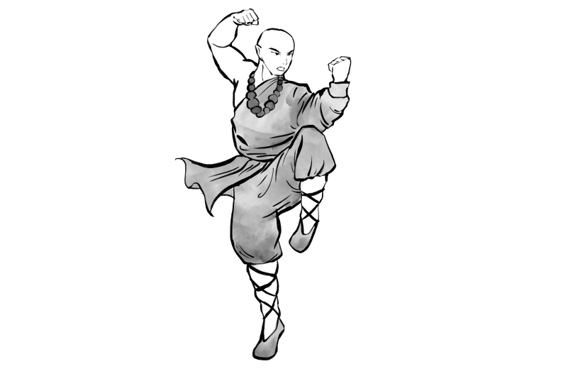 中国风-水墨武侠人物插画贴纸5