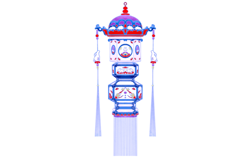 中国风-手绘中秋节花灯节日元素8