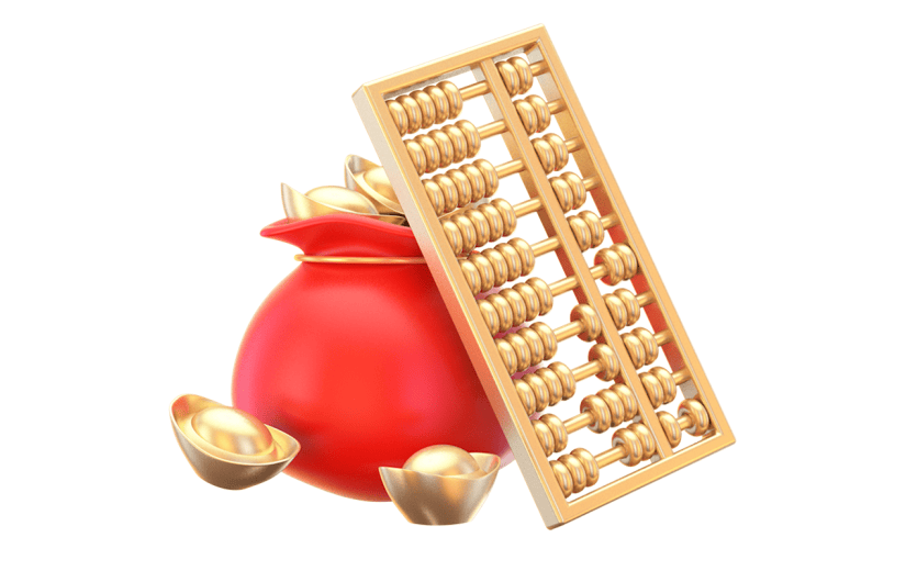 金融金算盘创意3D贴纸套装