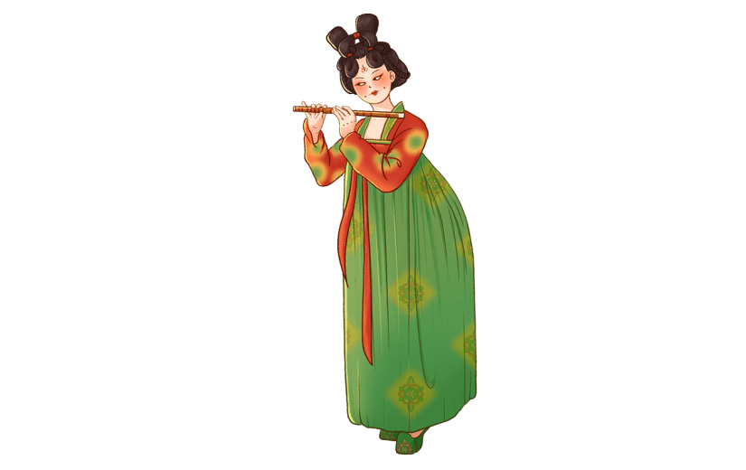 中国风-仕女形象人物插画5