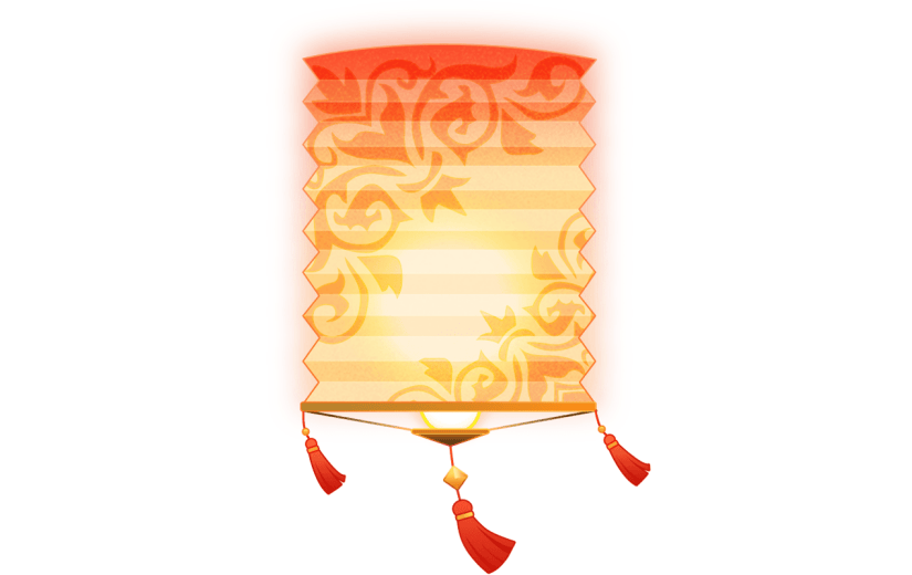 中元节灯笼元素贴纸