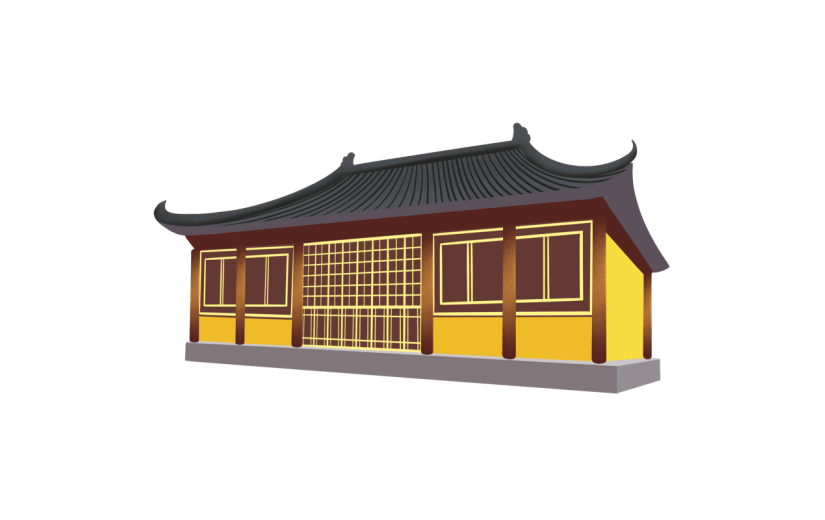 中国风-传统建筑元素插画贴纸10