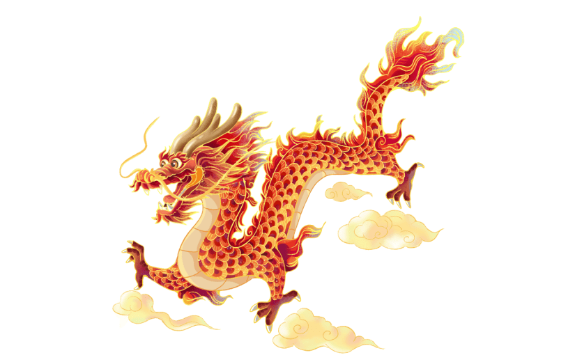 龙年春节新春新年过年除夕中国风国潮龙生肖龙元素素材