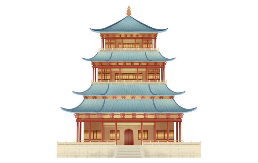 中国风-手绘传统建筑