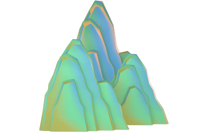 3D国潮-山峰渐变5
