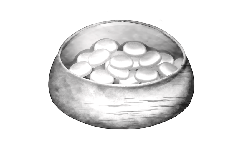 水墨风-棋盘元素贴纸白棋子