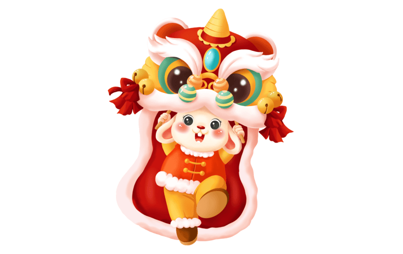 中国风春节灯笼元素贴纸