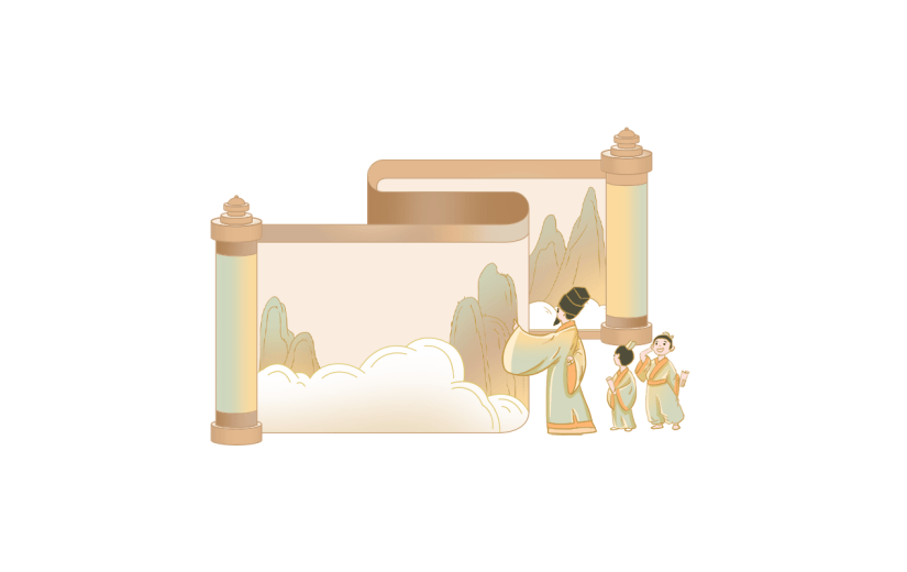 中国风画元素贴纸