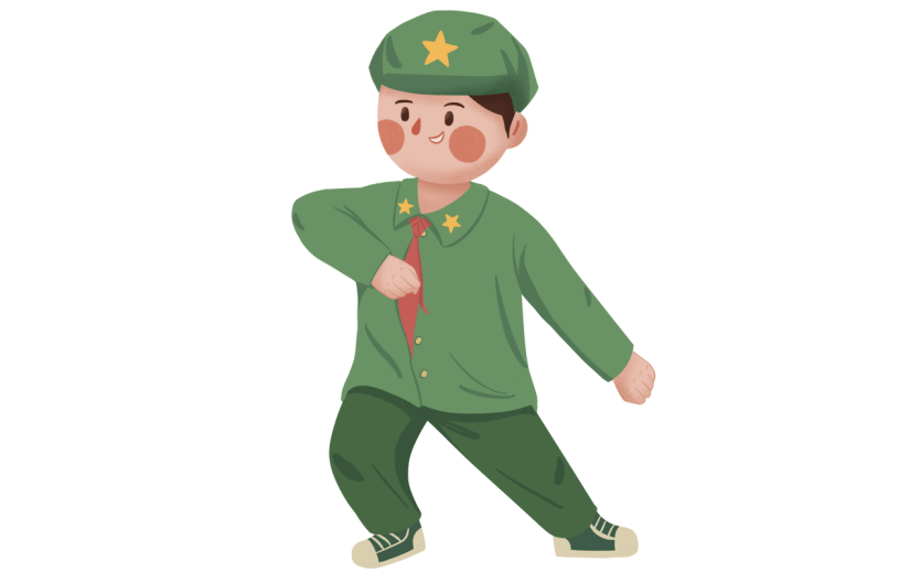 建党节卡通儿童形象贴纸7