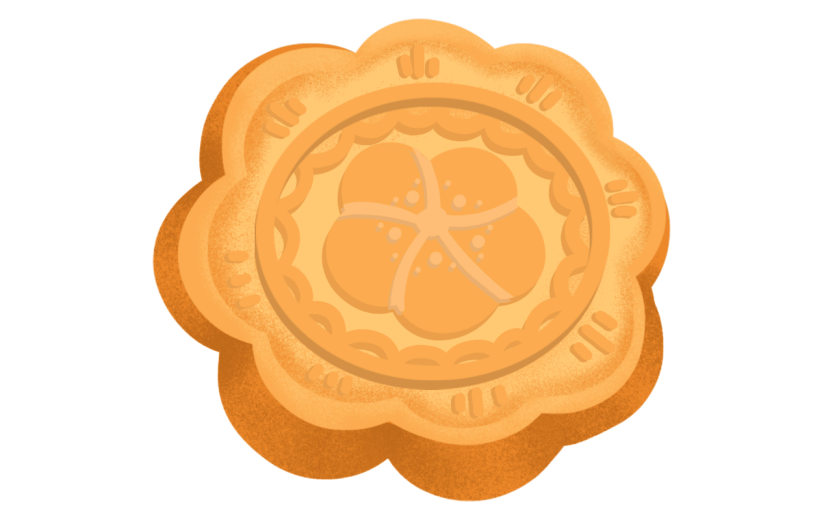 手绘-中秋节氛围元素3-月饼