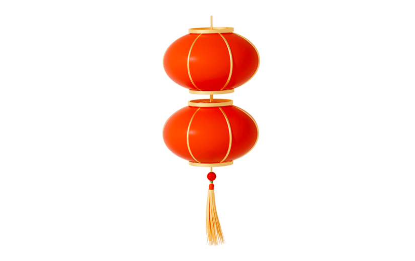 3D春节灯笼元素贴纸
