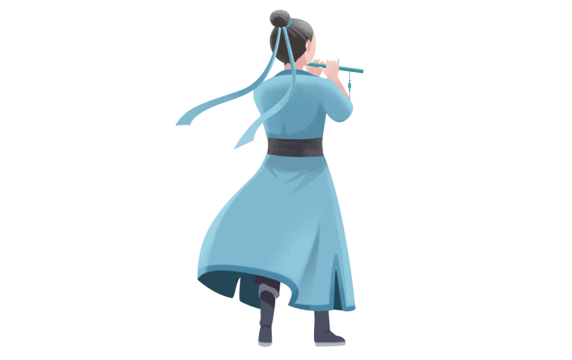 手绘-七夕人物元素-牛郎