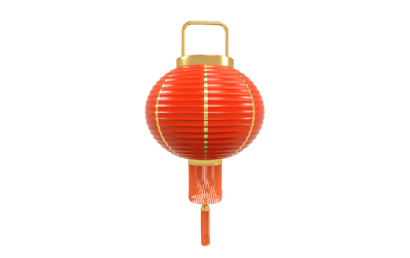 3D春节灯笼元素贴纸