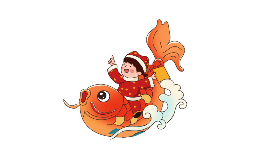 中国风春节女孩元素贴纸