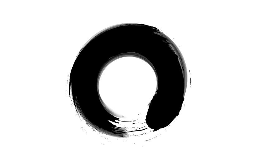 中国风水墨毛笔圆圈圆环元素