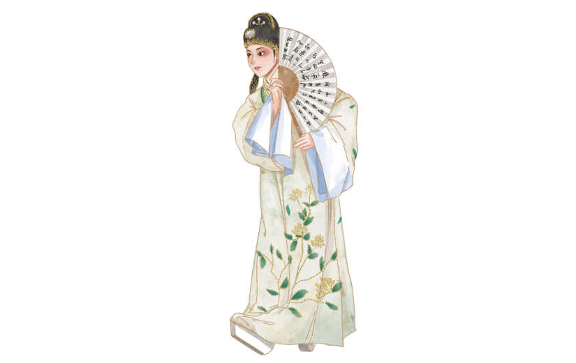 水彩手绘-戏曲人物意贴纸6